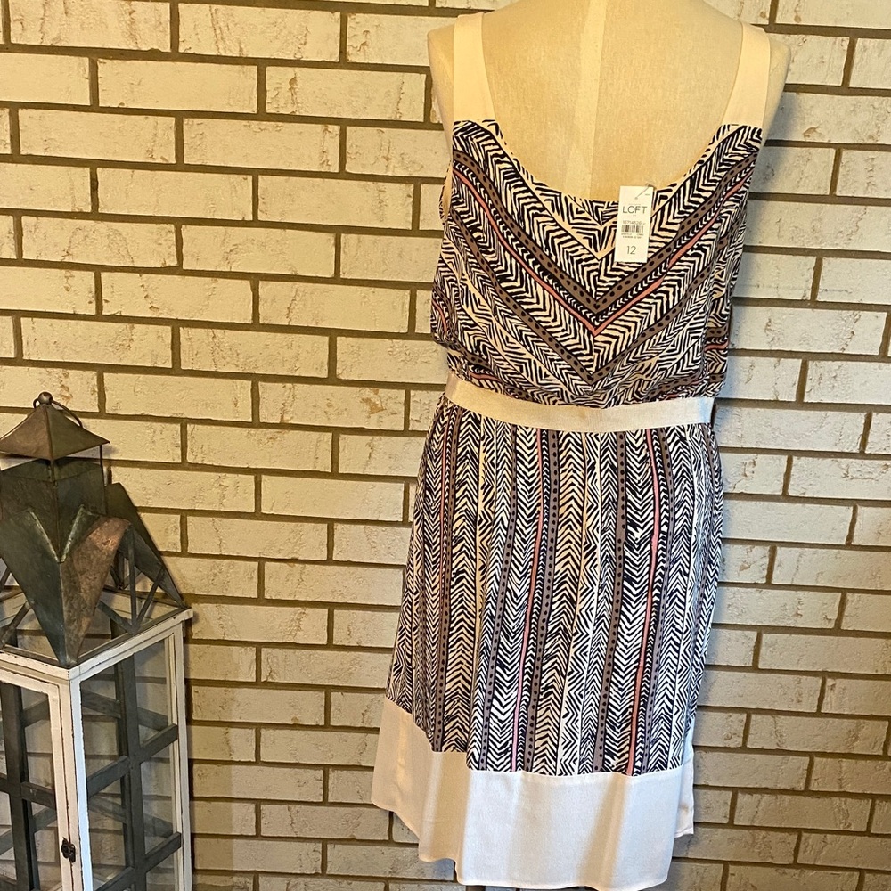 Loft Chevron Patterned Dress - Picture 4 of 5